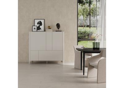 Мебель Ellipsefurniture Шкаф Type 3 двери 2 ящика высота 135 см (серо-бежевый) арт. TY010304360101