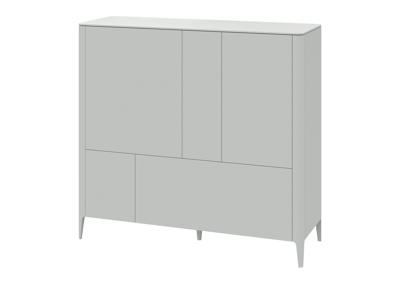 Мебель Ellipsefurniture Шкаф Type 3 двери 2 ящика высота 135 см (светло-серый) арт. TY010302360101