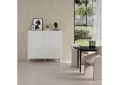 Мебель Ellipsefurniture Шкаф Type 3 двери 2 ящика высота 135 см (светло-серый) арт. TY010302360101