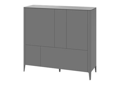 Мебель Ellipsefurniture Шкаф Type 3 двери 2 ящика высота 135 см (серый) арт. TY010303360101