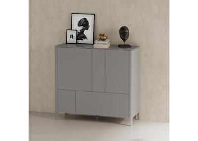 Мебель Ellipsefurniture Шкаф Type 3 двери 2 ящика высота 135 см (серый) арт. TY010303360101