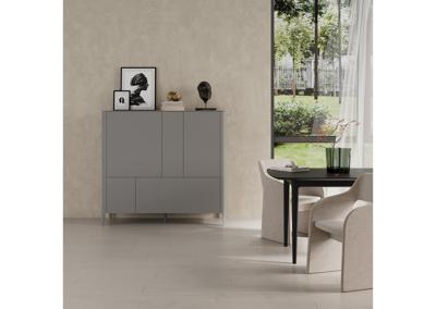 Мебель Ellipsefurniture Шкаф Type 3 двери 2 ящика высота 135 см (серый) арт. TY010303360101