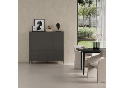 Мебель Ellipsefurniture Шкаф Type 3 двери 2 ящика высота 135 см (темно-серый) арт. TY010306360101