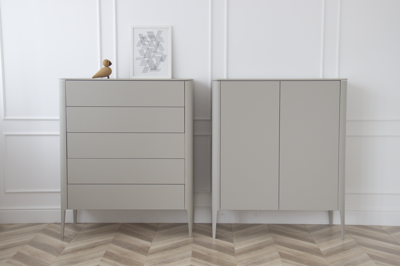 Мебель Ellipsefurniture Комод Type 5 ящиков ширина 100 см (серо-бежевый) арт. TY010304380101