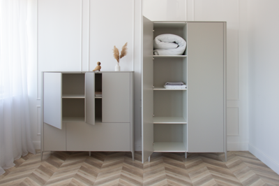 Мебель Ellipsefurniture Шкаф Type 2-х створчатый высокий (серо-бежевый) арт. TY010304420101