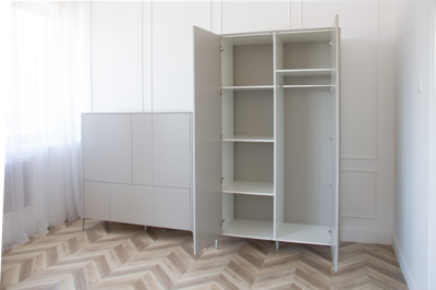 Мебель Ellipsefurniture Шкаф Type 2-х створчатый высокий (серо-бежевый) арт. TY010304420101