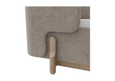 Кровать Ellipsefurniture Кровать Basic спальное место 90*200 см (бежевый, рогожка) арт. BS010102010101