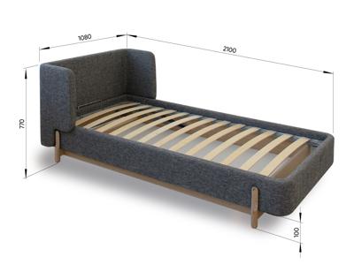 Кровать Ellipsefurniture Кровать Basic спальное место 90*200 см (бежевый, рогожка) арт. BS010102010101