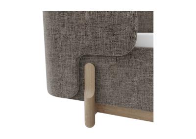 Кровать Ellipsefurniture Кровать Basic спальное место 90*200 см (коричневый, рогожка) арт. BS010103010101