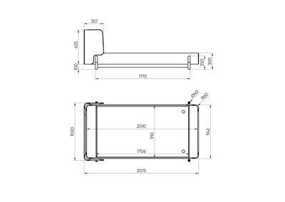 Кровать Ellipsefurniture Кровать Basic спальное место 90*200 см (коричневый, рогожка) арт. BS010103010101