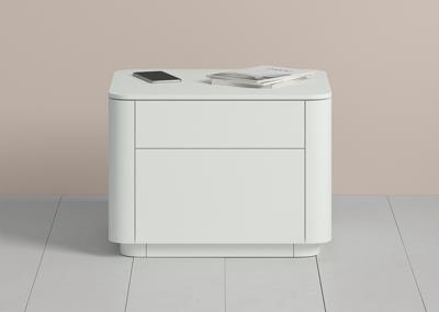 Мебель Ellipsefurniture Тумба прикроватная Tammi 2 ящика ширина 50 см (белый) арт. TM010201150101