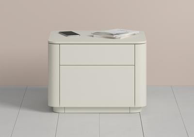 Тумбочка Ellipsefurniture Тумба прикроватная Tammi 2 ящика ширина 50 см (молочный) арт. TM010203150101