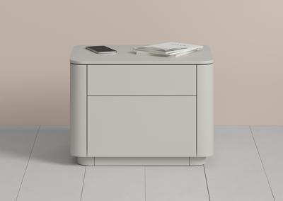 Тумбочка Ellipsefurniture Тумба прикроватная Tammi 2 ящика ширина 50 см (серо-бежевый) арт. TM010202150101