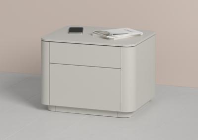 Тумбочка Ellipsefurniture Тумба прикроватная Tammi 2 ящика ширина 50 см (серо-бежевый) арт. TM010202150101