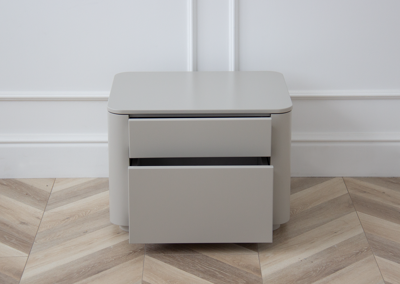 Тумбочка Ellipsefurniture Тумба прикроватная Tammi 2 ящика ширина 50 см (серо-бежевый) арт. TM010202150101
