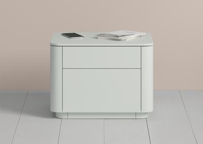 Тумбочка Ellipsefurniture Тумба прикроватная Tammi 2 ящика ширина 50 см (светло-серый) арт. TM010204150101