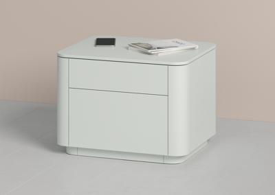 Тумбочка Ellipsefurniture Тумба прикроватная Tammi 2 ящика ширина 50 см (светло-серый) арт. TM010204150101