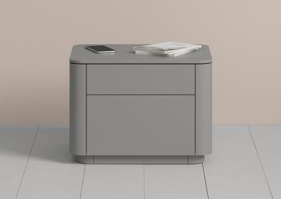 Тумбочка Ellipsefurniture Тумба прикроватная Tammi 2 ящика ширина 50 см (серый) арт. TM010205150101