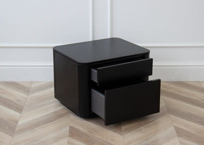 Тумбочка Ellipsefurniture Тумба прикроватная Tammi 2 ящика ширина 50 см (черный) арт. TM010206150101
