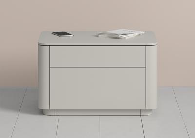 Тумбочка Ellipsefurniture Тумба прикроватная Tammi 2 ящика ширина 60 см (серо-бежевый) арт. TM010202160101