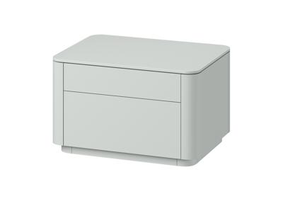 Тумбочка Ellipsefurniture Тумба прикроватная Tammi 2 ящика ширина 60 см (светло-серый) арт. TM010204160101
