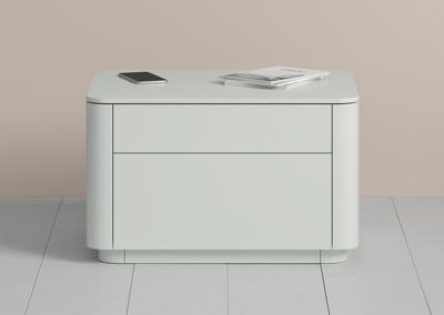 Тумбочка Ellipsefurniture Тумба прикроватная Tammi 2 ящика ширина 60 см (светло-серый) арт. TM010204160101