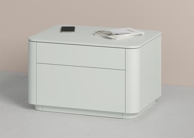 Тумбочка Ellipsefurniture Тумба прикроватная Tammi 2 ящика ширина 60 см (светло-серый) арт. TM010204160101
