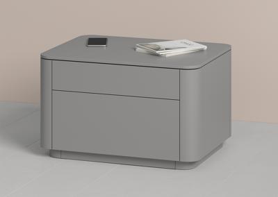 Тумбочка Ellipsefurniture Тумба прикроватная Tammi 2 ящика ширина 60 см (серый) арт. TM010205160101