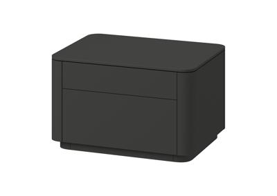 Комод Ellipsefurniture Тумба прикроватная Tammi 2 ящика ширина 60 см (черный) арт. TM010206160101