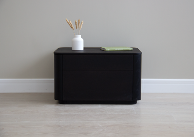 Комод Ellipsefurniture Тумба прикроватная Tammi 2 ящика ширина 60 см (черный) арт. TM010206160101
