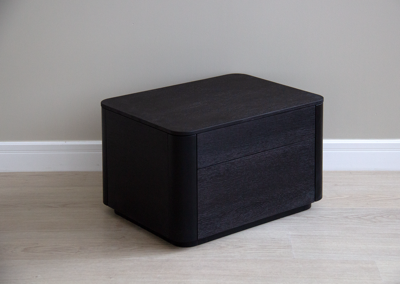 Комод Ellipsefurniture Тумба прикроватная Tammi 2 ящика ширина 60 см (черный) арт. TM010206160101