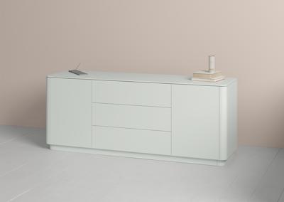 Мебель Ellipsefurniture Тумба Tammi 2 двери 3 ящика (светло-серый) арт. TM010204060101