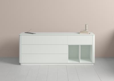 Тумба под ТВ Ellipsefurniture Тумба Tammi 4 ящика 2 полки ширина 180 см (белый) арт. TM010201090101