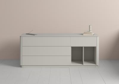 Тумба под ТВ Ellipsefurniture Тумба Tammi 4 ящика 2 полки ширина 180 см (серо-бежевый) арт. TM010202090101