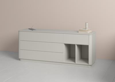 Тумба под ТВ Ellipsefurniture Тумба Tammi 4 ящика 2 полки ширина 180 см (серо-бежевый) арт. TM010202090101