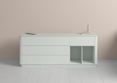 Тумба под ТВ Ellipsefurniture Тумба Tammi 4 ящика 2 полки ширина 180 см (светло-серый) арт. TM010204090101