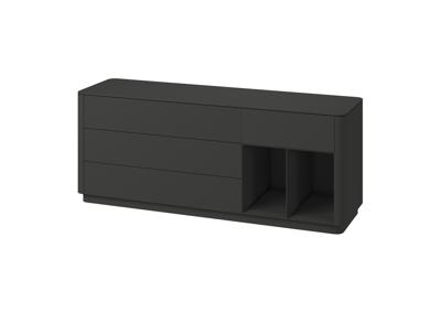 Тумба под ТВ Ellipsefurniture Тумба Tammi 4 ящика 2 полки ширина 180 см (черный) арт. TM010206090101