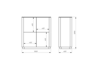 Шкаф Ellipsefurniture Шкаф Tammi 4 двери (черный) арт. TM010206170101