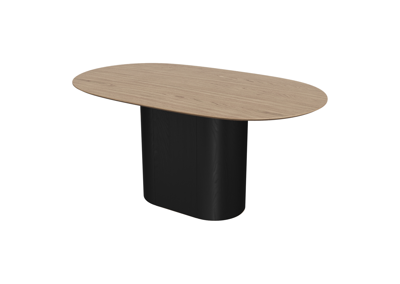 Стол Ellipsefurniture Стол обеденный Type овальный 160*95 см (натуральный дуб, черный) арт. TYY10210250601