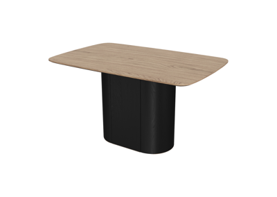 Стол Ellipsefurniture Стол обеденный Type прямоугольный 140*90 см (натуральный дуб, черный) арт. TYY10210220601