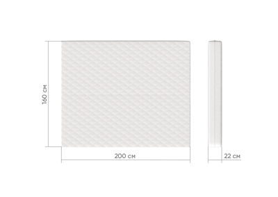 Матрас Ellipsefurniture Матрас кокос/eco-foam/латекс 22 см (160*200 см) арт. ZN-367409