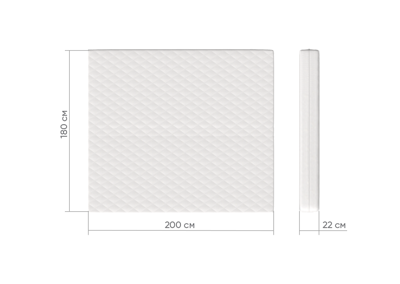 Матрас Ellipsefurniture Матрас кокос/eco-foam/латекс 22 см (180*200 см) арт. ZN-367410