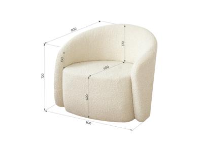 Стол письменный Ellipsefurniture Кресло Ellipse E7.1 (бежевый, букле) арт. KP010201270301