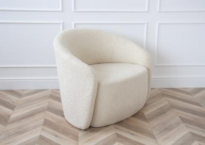 Стол письменный Ellipsefurniture Кресло Ellipse E7.1 (молочный, букле) арт. KP010207270301