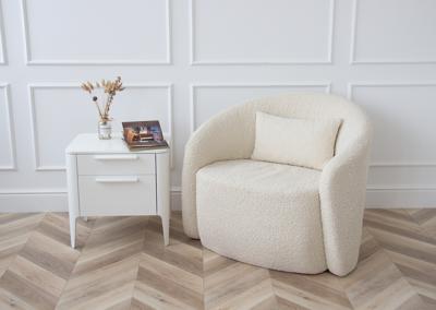 Стол письменный Ellipsefurniture Кресло Ellipse E7.1 (молочный, букле) арт. KP010207270301