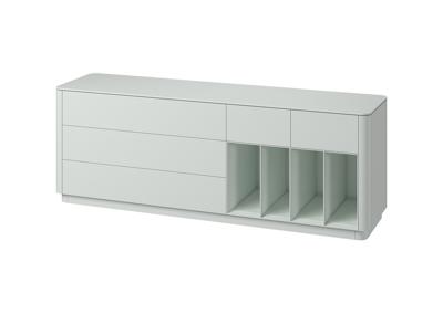 Тумба под ТВ Ellipsefurniture Тумба Tammi 5 ящиков 4 полки ширина 200 см (светло-серый) арт. TM010204240101