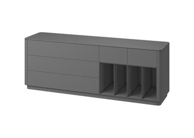 Тумба под ТВ Ellipsefurniture Тумба Tammi 5 ящиков 4 полки ширина 200 см (серый) арт. TM010205240101