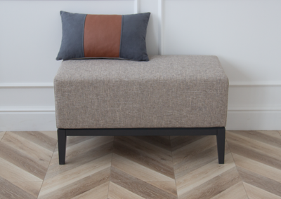 Банкетка Ellipsefurniture Банкетка Fjord 80 см (бежевый рогожка, бук под эмалью) арт. KP010201290401