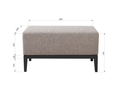 Банкетка Ellipsefurniture Банкетка Fjord 80 см (бежевый рогожка, бук под эмалью) арт. KP010201290401