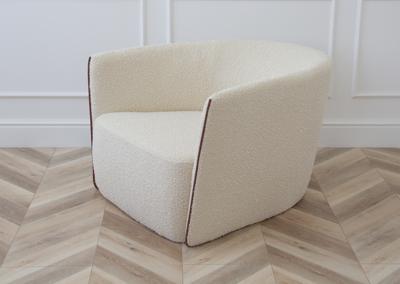 Стол письменный Ellipsefurniture Кресло Ellipse E6.1 с кантом (молочный, букле) арт. KP010207280301